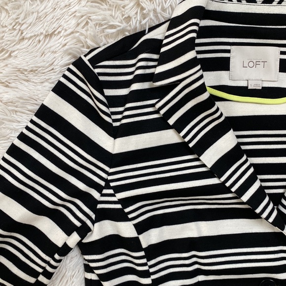 Loft Striped Scuba Brazer ๐ Black White & Lime - Picture 5 of 14